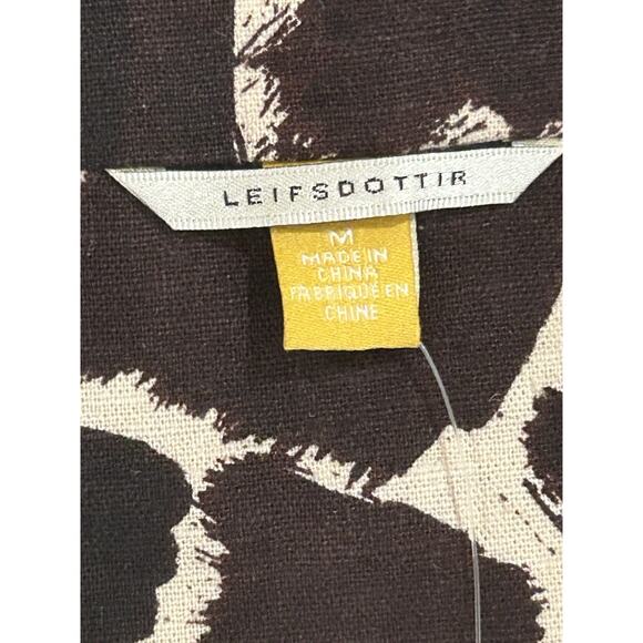 NWT Leifsdottir Linen Medium Collarless Giraffe Print Crop Blazer - Picture 3 of 5